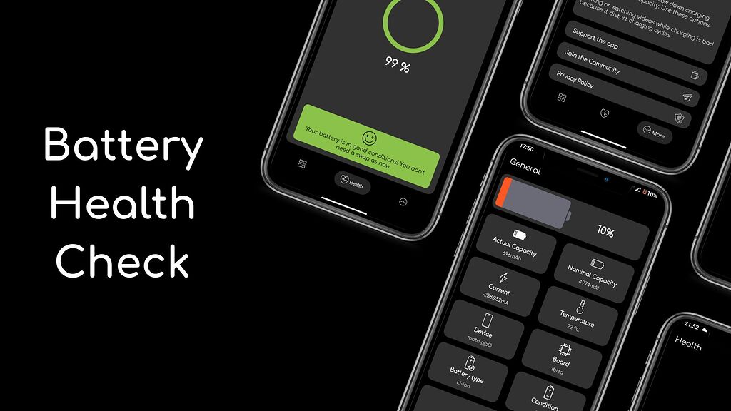 Battery Health Check, a simple battery monitor app Koded Apps