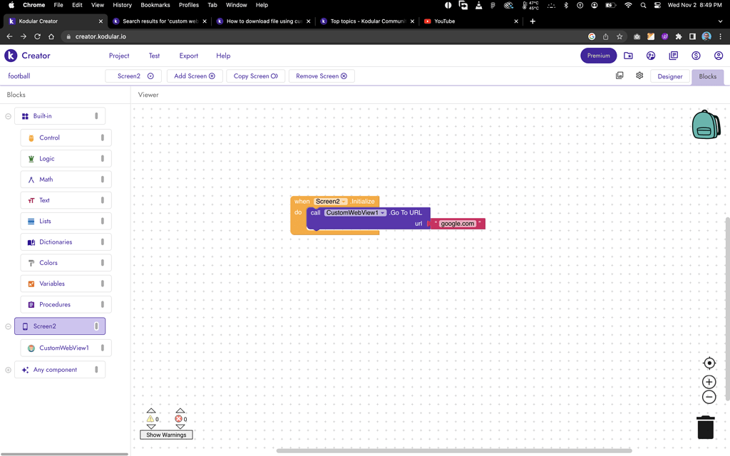 Issue with Custom  View Extensions Kodular Community