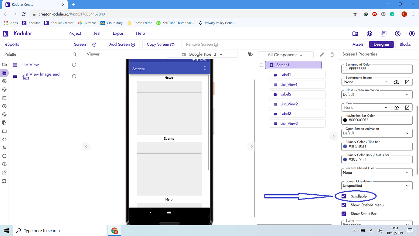 How to make listview scrollable when screen is scrollable? Discuss