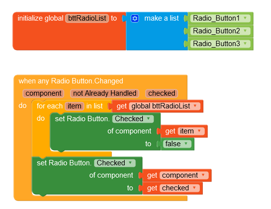 Radio Button - howto uncheck the others - Resources - Kodular Community