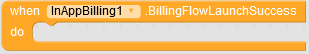 This event raises when the billing flow launch succeed